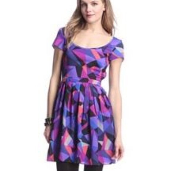 Hutch multicolor geometric minidress NWT Size 6 - Picture 1 of 10